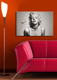 Wallity Reloj de pared decorativo de lienzo 5070CS-18 Multicolor